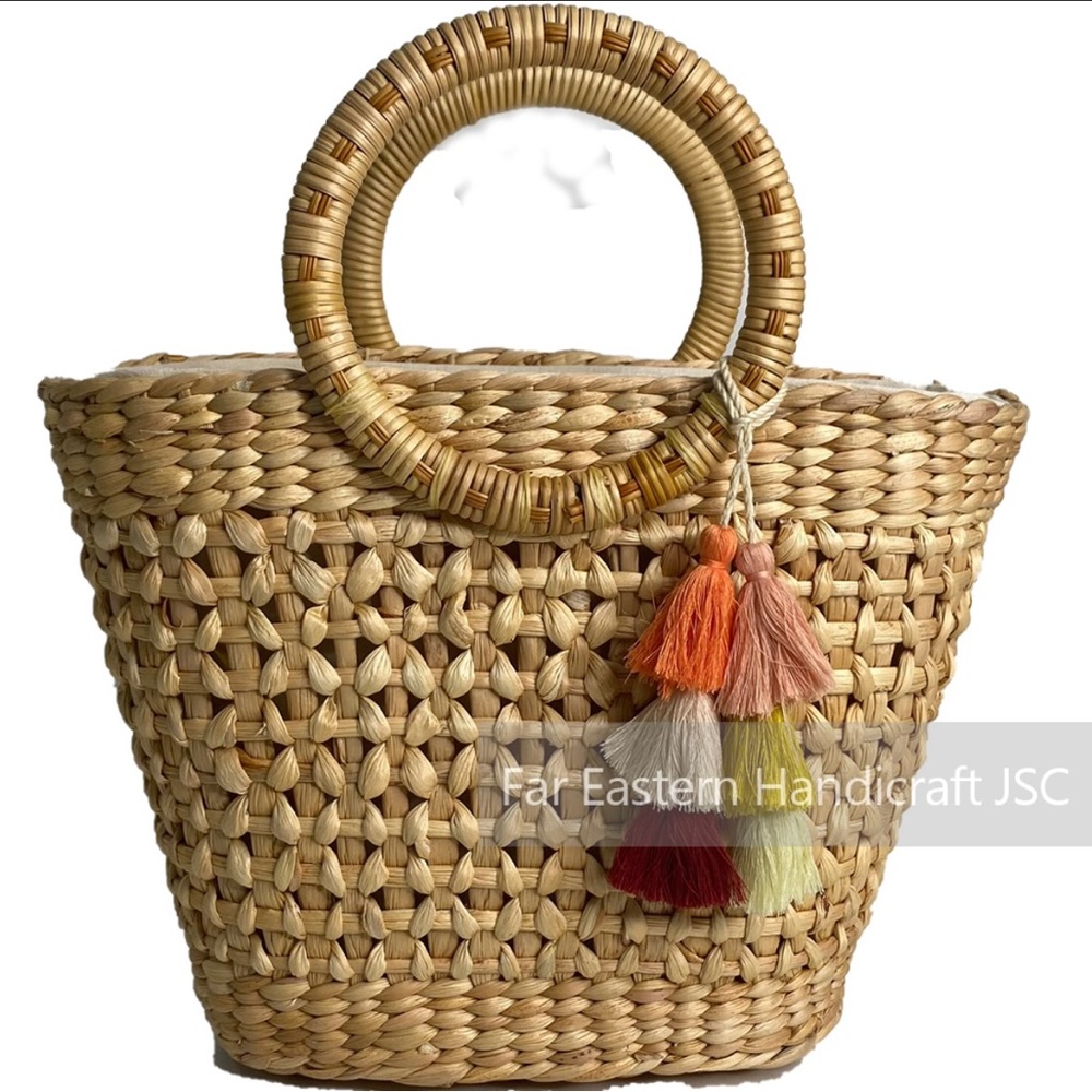 Natural Woven Tote Bag